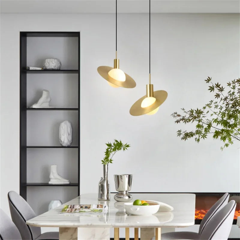 DecorBites™ Glass Ball LED Pendant Light: Modern Moon Design for Stylish Home Decor