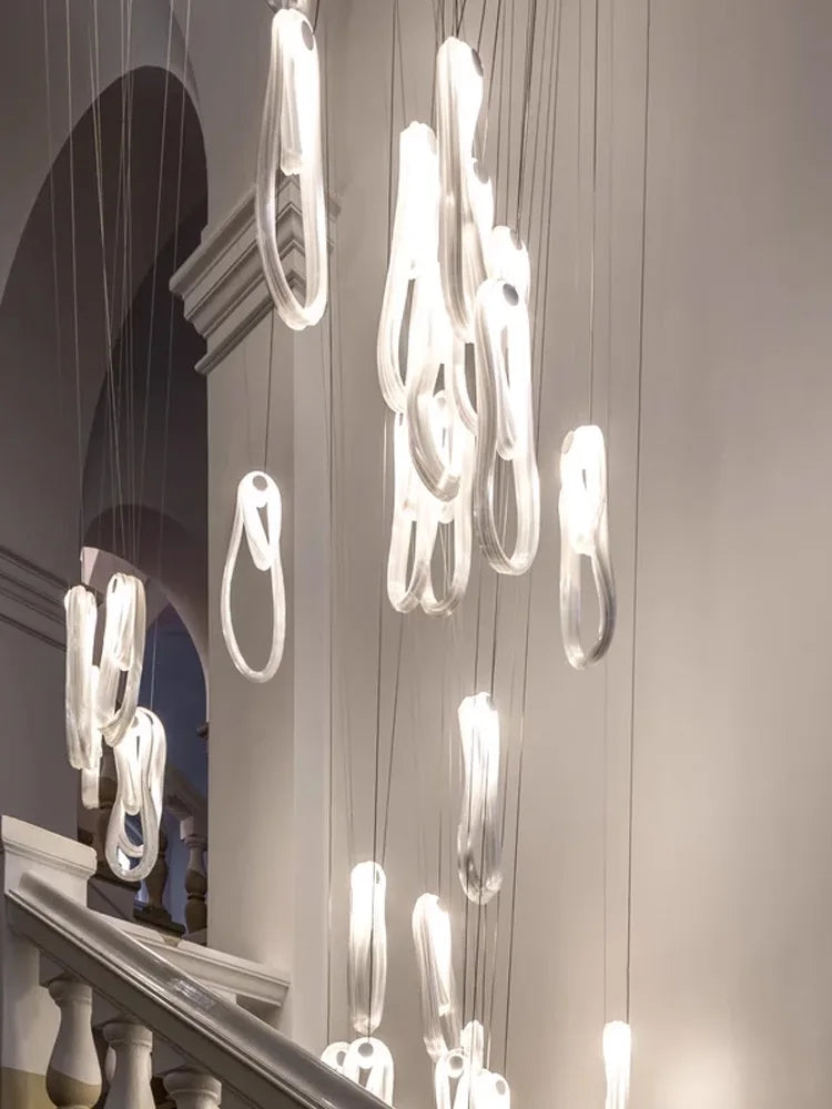 ثريا معلقة LED من DecorBites™ لغرفة المعيشة وغرفة الطعام، تركيبات إضاءة فاخرة