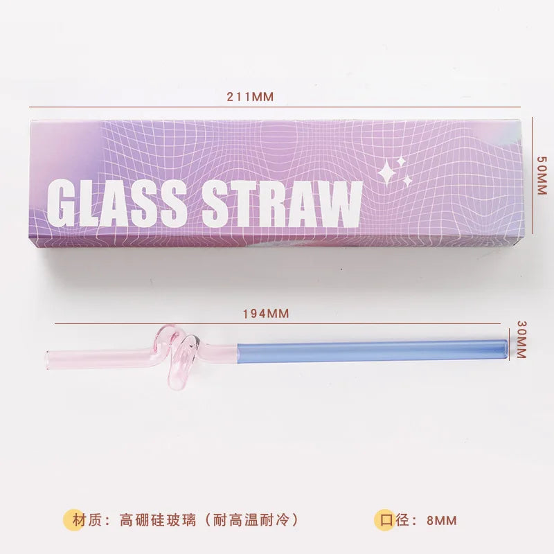  DecorBites™ Glass Flower Handle Stir Bar لأكواب القهوة والمشروبات المختلطة وحفلات المنزل
