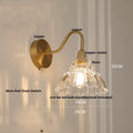 DecorBites™ Brass LED Wall Sconce Clear Glass Pull Chain Switch Modern Vanity Light