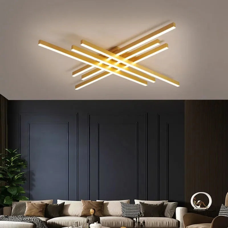 ثريات DecorBites™ الذهبية والسوداء المصنوعة من الأكريليك مع إضاءة LED: إضاءة داخلية أنيقة لغرفة النوم وغرفة الطعام وغرفة المعيشة