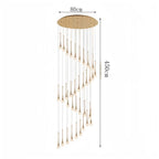 Modern Crystal Pendant Light With Adjustable Height