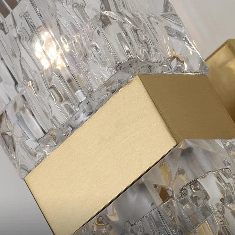 DecorBites™ Crystal Rectangle Wall Lamp: Luxury Modern LED Lighting for Living Room, Bedroom, Staircase, TV Decor