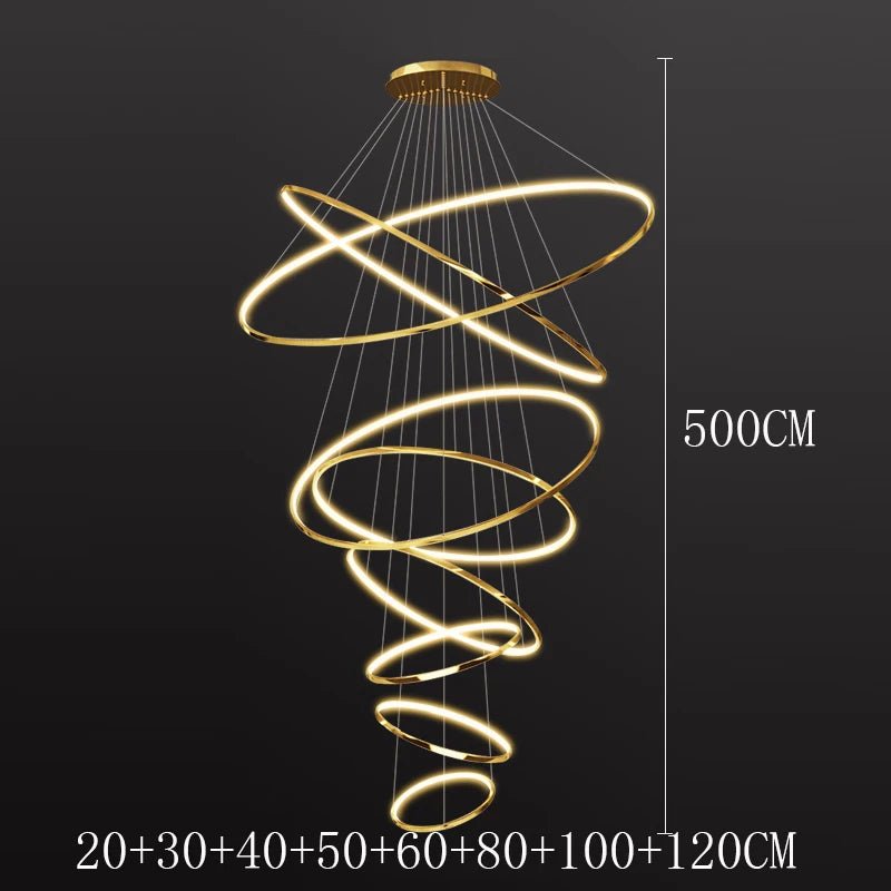 Nordic Acrylic Iron LED Pendant Light Chandelier