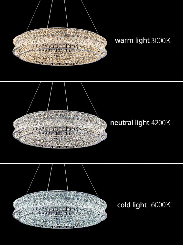 Lustre de luxe en cristal K9 DecorBites™ pour restaurant, bar, hôtel, lampes LED