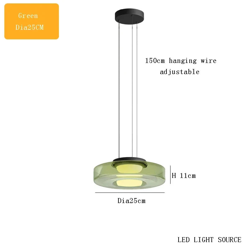 DecorBites™ BOHEMIA Glass Pendant Light - Danish Design for Kitchen Island Dining Bedroom Tables