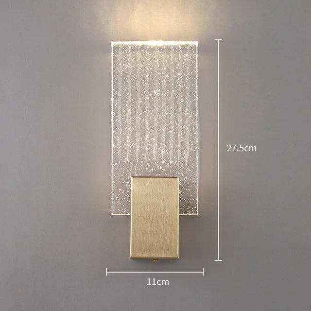 مصابيح حائط كريستال ذهبية من DecorBites™: شمعدان LED أنيق لغرفة النوم وغرفة المعيشة والحمام