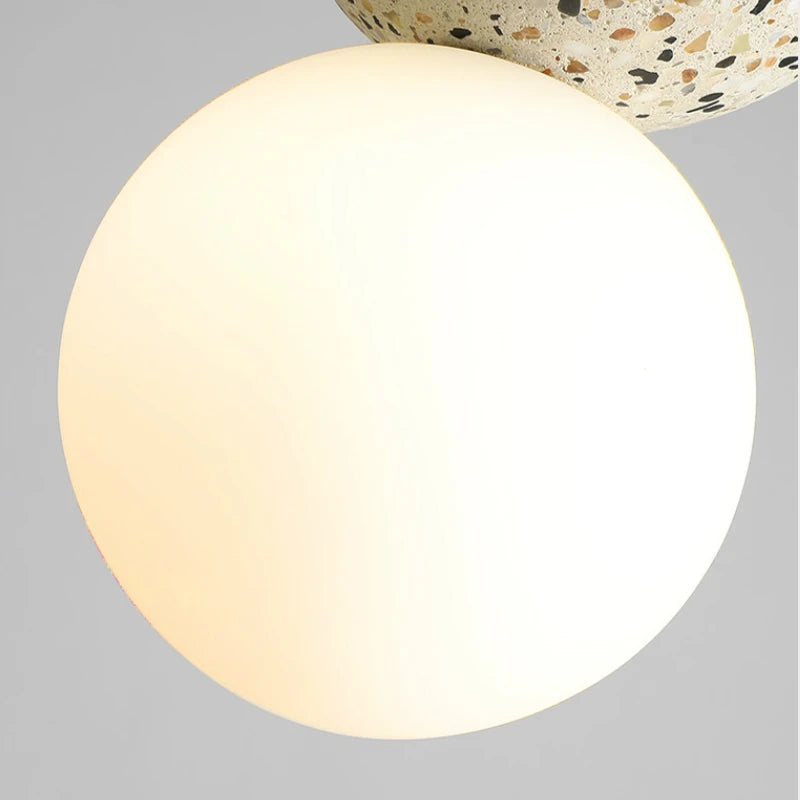 Nordic Glass Pendant Light With Iron Finish