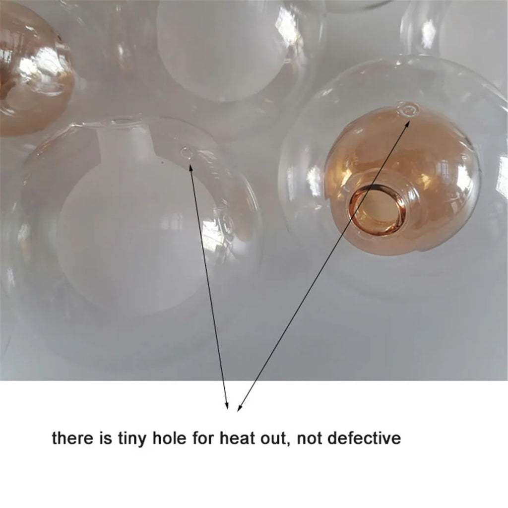 DecorBites™ 1/4/8pcs Pack 1cm Opening G4 Glass Shade Replacement Globes for Chandelier