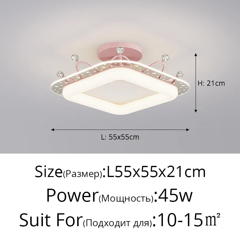 DecorBites™ Kids' Room Ceiling Light in Gold Pink Blue for Bedroom and Living Room