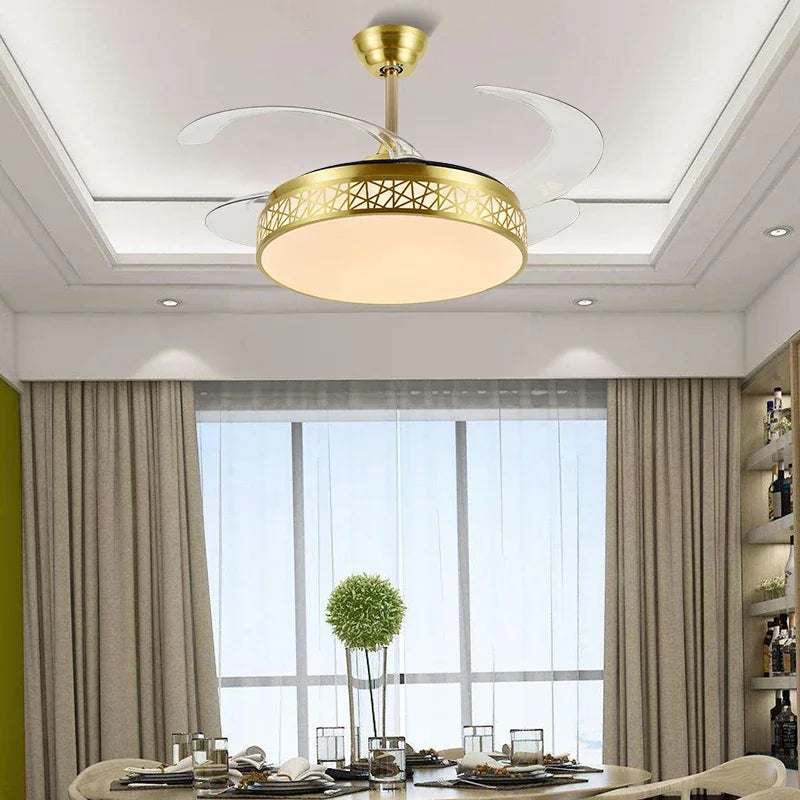 مروحة سقف DecorBites™ مزودة بمصابيح LED وجهاز تحكم عن بعد، أغطية مراوح مصنع بالجملة
