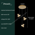 DecorBites™ Crystal Chandelier: Modern Luxury Pendant Lights for Living Room, Staircase, Villa