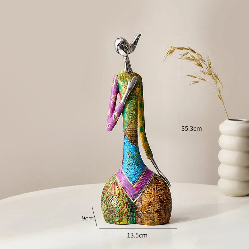 DecorBites™ Abstract Woman Sculpture Resin Crafts Nordic Home Decor Living Room Statue