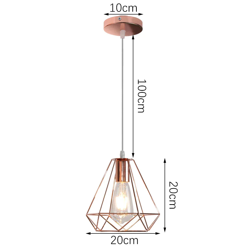 مصباح تعليق LED صناعي قديم طراز لوفت من DecorBites™ للمنزل وغرفة المعيشة والمطبخ