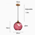 Nordic Ripple Glass Longline Pendant Light