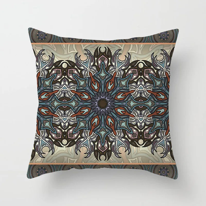 DecorBites™ Geometric Square Pillowcase Ethnic Retro Sofa Pillow Cover 45x45cm Home Decor