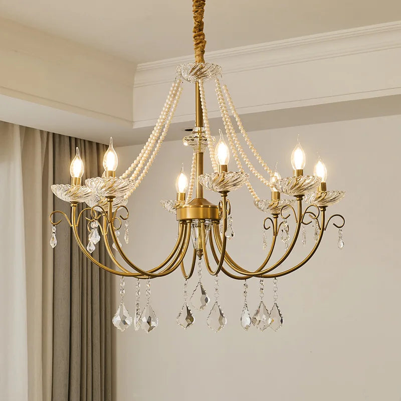 ثريا DecorBites™ الكريستالية بإضاءة LED لغرفة المعيشة، إضاءة فاخرة، مصباح معلق E14