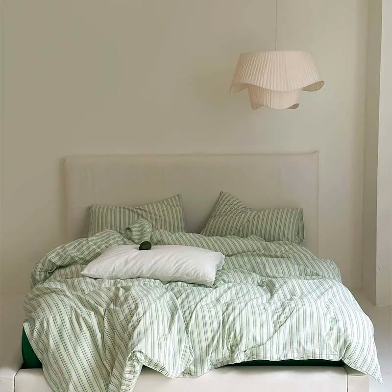 100% Cotton Black Stripe Duvet Cover Set in Various Sizes by DecorBites™