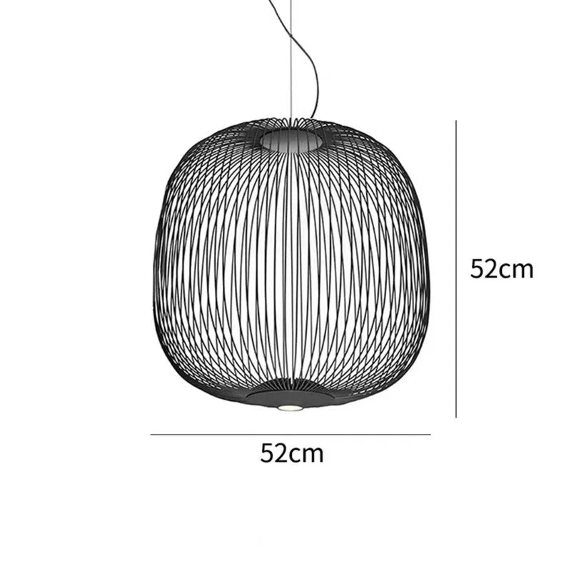 Spokes Birdcage Pendant Light in Polished Chrome