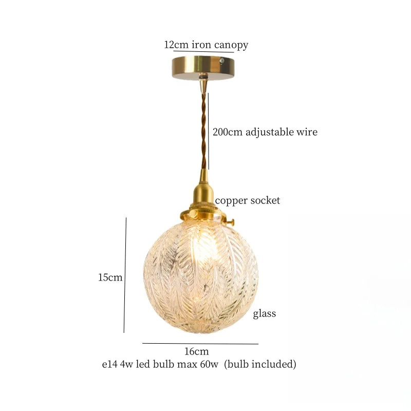 DecorBites™ Cracked Glass LED Pendant Light for Cafe Bar Kitchen Living Room