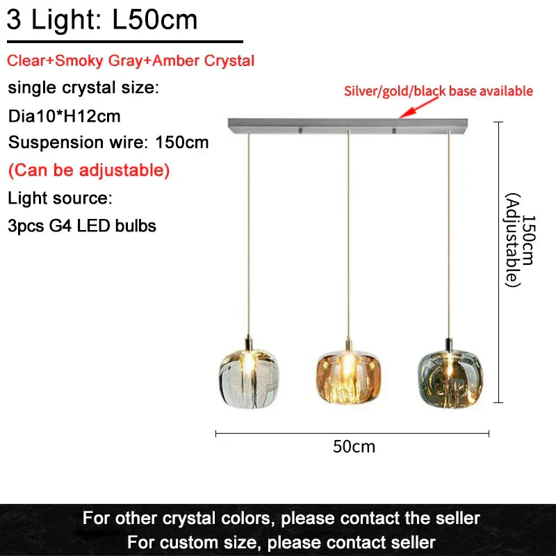 ثريا سقف كريستال LED من DecorBites™ لغرفة المعيشة وغرفة النوم وغرفة الطعام والمطبخ