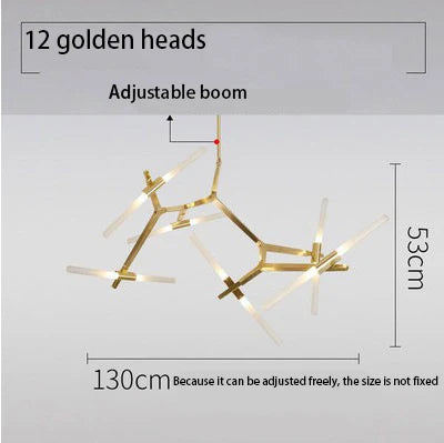 ثريا ديكور بايتس™ LED: قلادة سقف حديثة باللونين الذهبي والأسود للمطبخ وغرفة الطعام وغرفة المعيشة وغرفة النوم