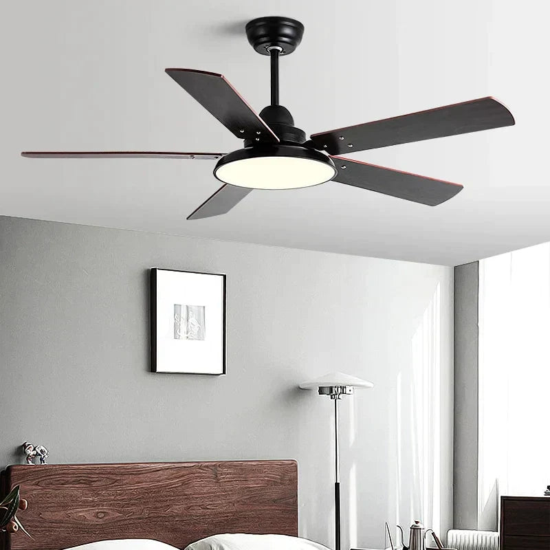 DecorBites™ 5-Blade Wooden Ceiling Fan Light with Remote Control and Adjustable Wind Speed