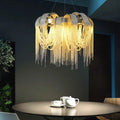 DecorBites™ Aluminum Chain Arched Luxury Chandelier for Living Room Dining Room
