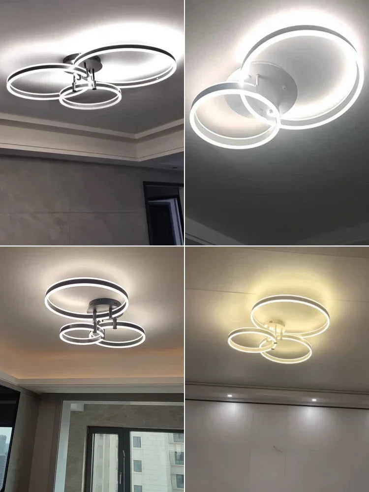 Lustres en acrylique LED DecorBites™ avec éclairage vers le haut/vers le bas pour salon, chambre et décoration intérieure
