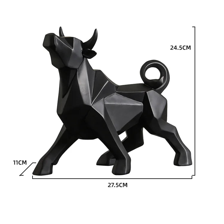 DecorBites™ Geometric Bison Sculpture Resin Home Office Modern Decor Tabletop Figurine