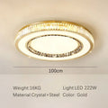 DecorBites™ Gold Crystal Ceiling Chandelier LED Fixture for Luxury Home Decor