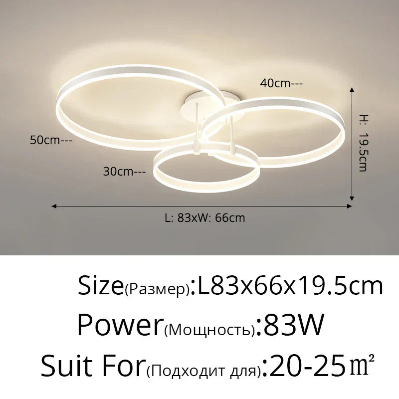 Lustres en acrylique LED DecorBites™ avec éclairage vers le haut/vers le bas pour salon, chambre et décoration intérieure