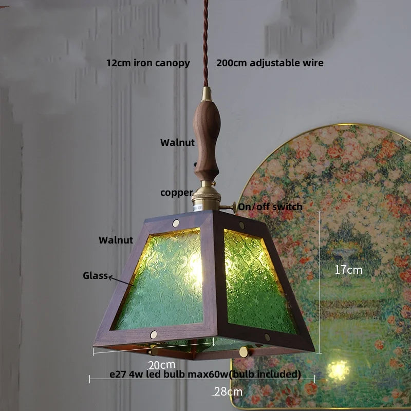 DecorBites™ Ash Wood LED Pendant Lamp Adjustable Hanging Lights Luminaire