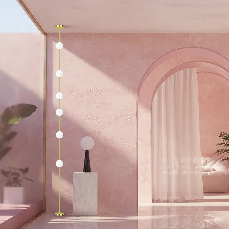 ثريا DecorBites™ الفنية الزجاجية الخطية | أسود/ذهبي بسيط | تصميم إبداعي 5/6/7/8 رؤوس