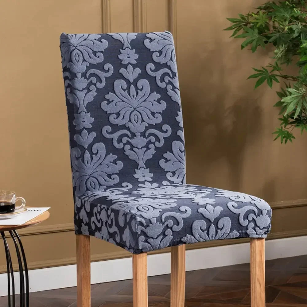 DecorBites™ 3D Embossed Print Spandex Chair Cover Slipcovers - Stretch, Elegant, Durable