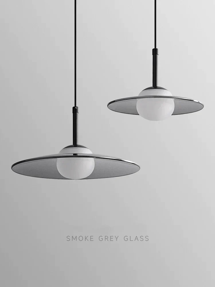 DecorBites™ Glass Pendant Lamp for Bedside with Copper Accents