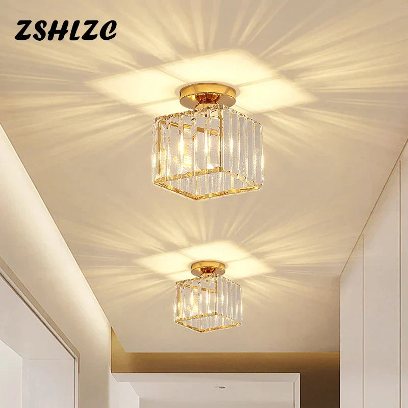 DecorBites™ ثريا كريستال LED للممرات والمداخل والمساحات المعيشية