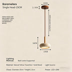 Hot Selling Pendant Lamps Wabi Sabi Circular Yellow Stone Commercial Home Decoration Restaurant Room LED Droplight