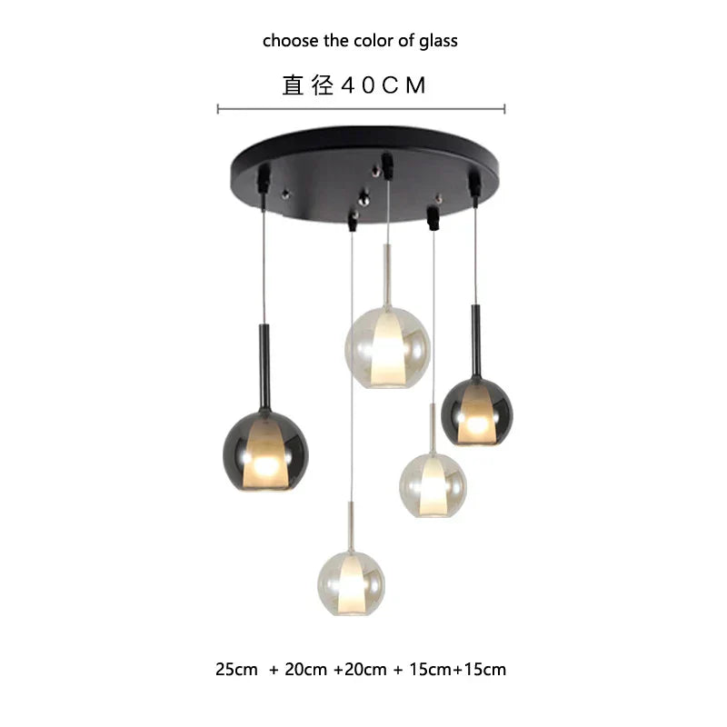 DecorBites™ Designer Glass Chandelier Pendant Light for Dining Room Kitchen Loft Home Decor