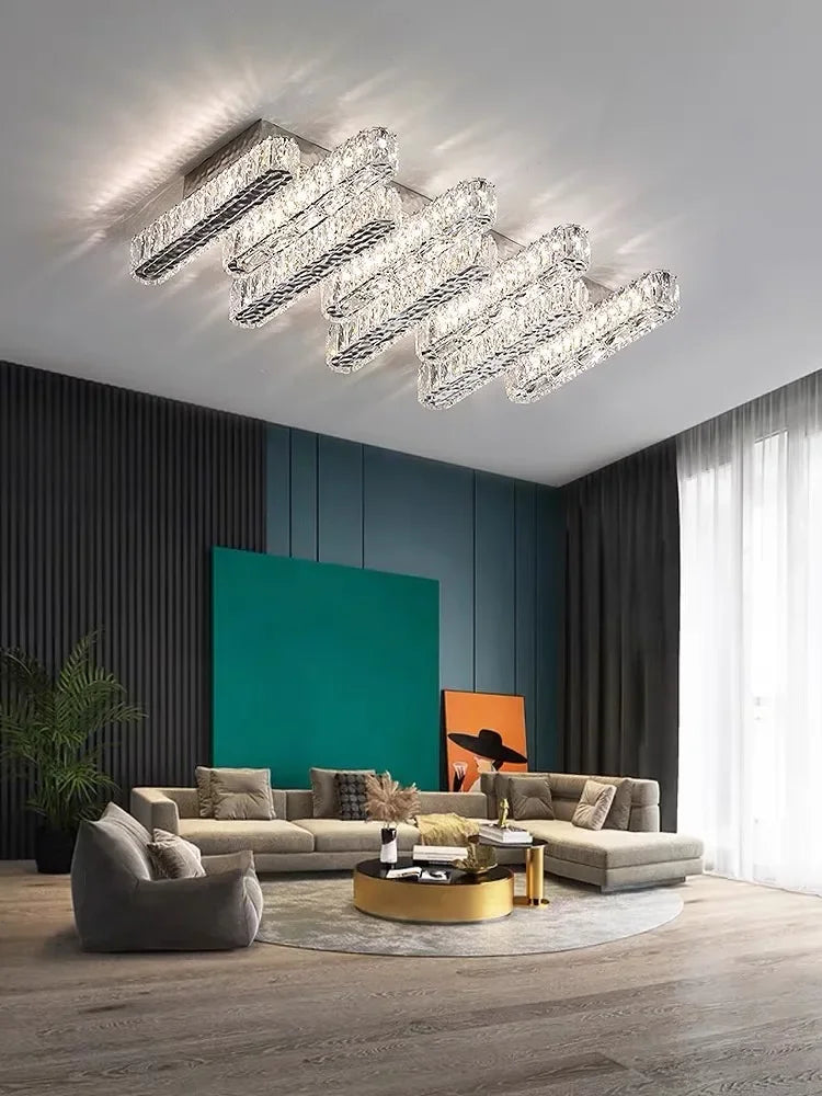 DecorBites™ Crystal Ceiling Chandelier Light - Modern Luxury Dimmable LED Luminaire