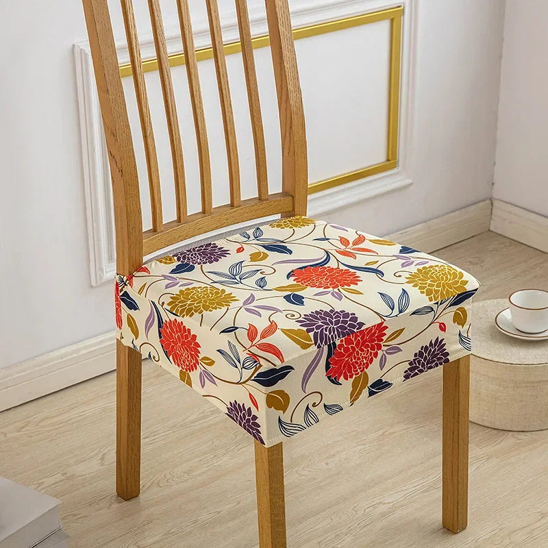 DecorBites™ Elastic Print Chair Cover Slipcovers Protector - Svetanya Inspired
