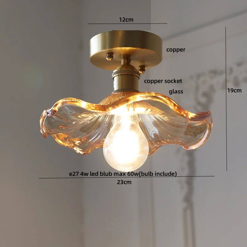 DecorBites™ Clear Glass LED Ceiling Lamp Copper Socket Modern Nordic Style Lighting