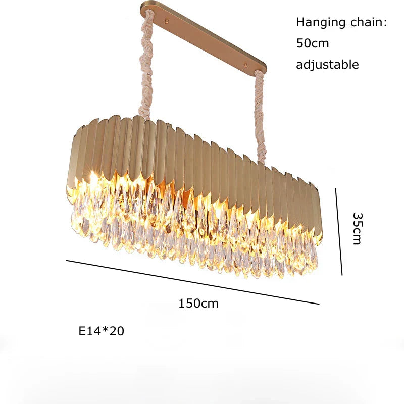 DecorBites™ Crystal Water Droplet Pendant Lights: Elegant LED Dimmable Lamps for Dining Room Foyer