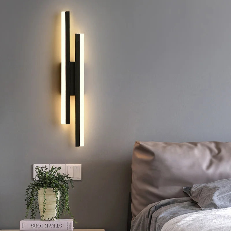 DecorBites™ LED Strip Wall Lamp Luxury Loft Decor Bedroom Bedside Aisle Light