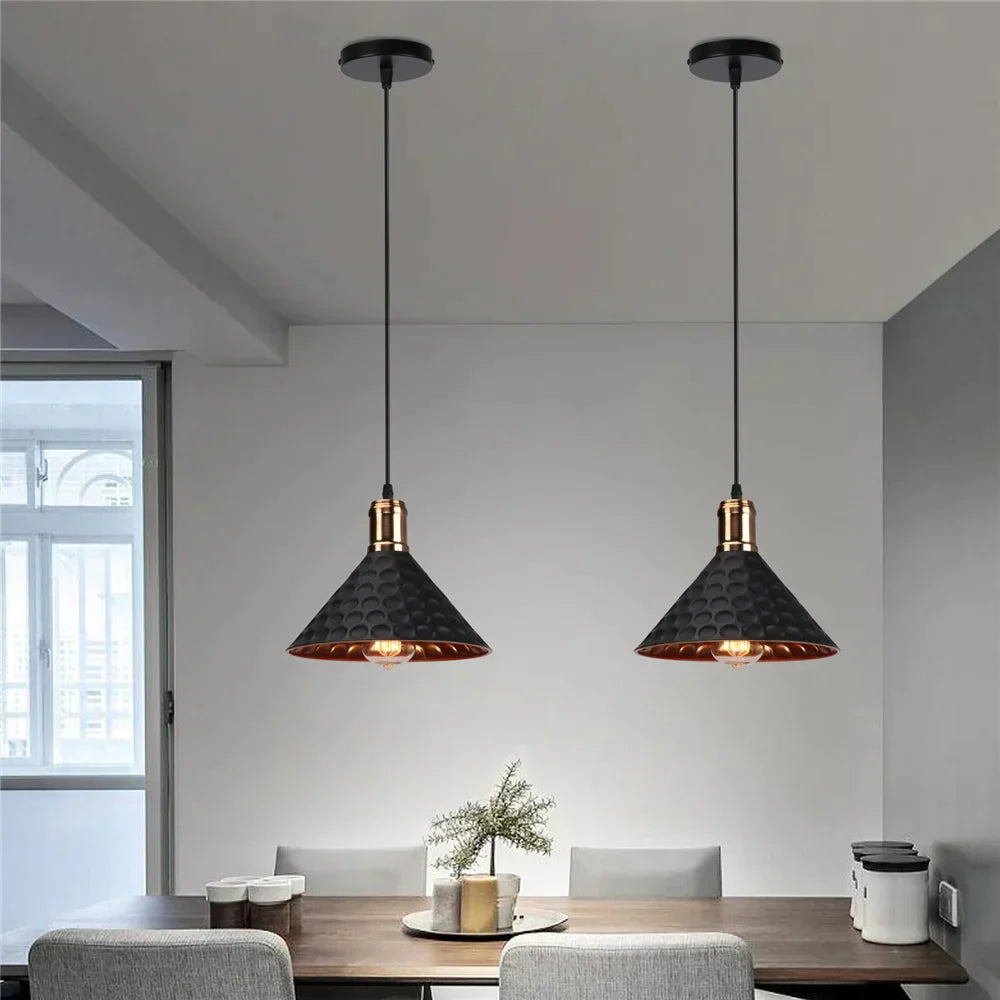 DecorBites™ Black Aluminium Modern Pendant Light for Living Room Dining Table Decor