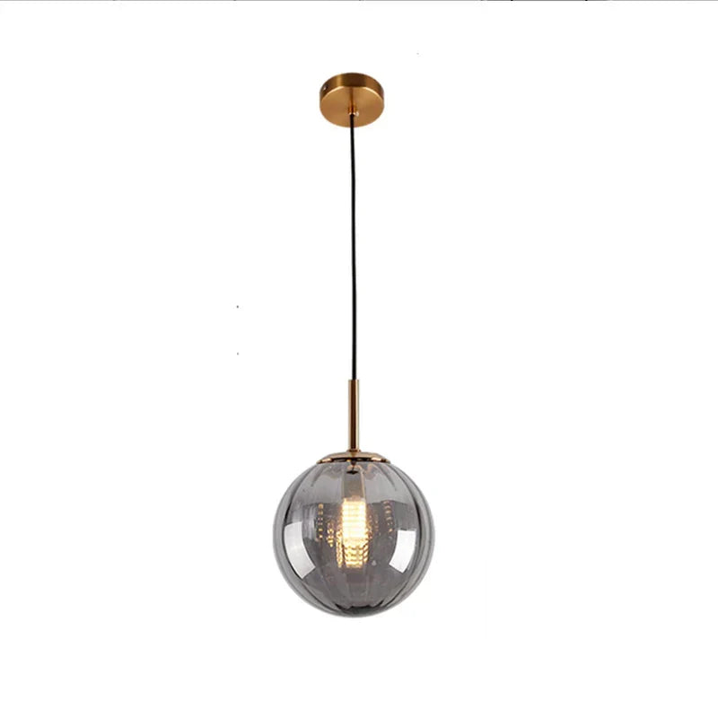 مصباح DecorBites™ المعلق الكروي الزجاجي: إضاءة LED نورديكية عصرية للمنزل والمطعم وغرفة المعيشة