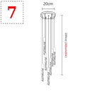 New Staircase Chandelier LED Modern Duplex Loft Spiral Long Chandelier Creative Villa Living Room Bedroom Hanging Crystal Light
