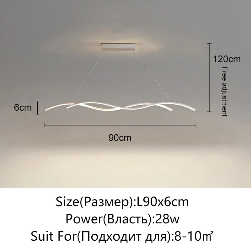 Modern Minimalist White Aluminum LED Pendant Light