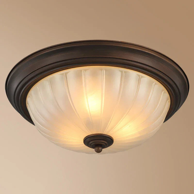 DecorBites™ Black Bronze Ceiling Light with Frosted Glass Shade for Bedroom and Kitchen