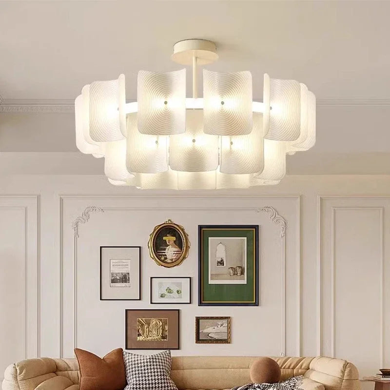 White Wabi Sabi Acrylic Pendant Chandelier